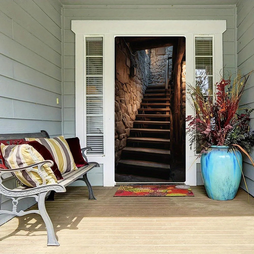 Door Decorative Painting, 1 2D flat-printed door decoration painting, suitable for the entrance hall, etc.